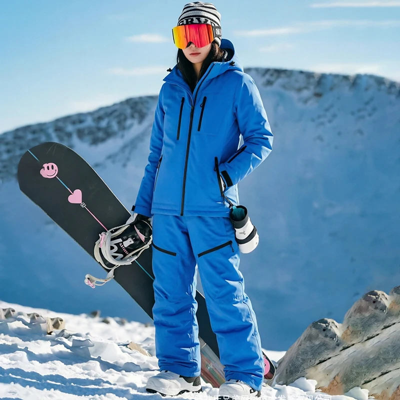 Winter Warm Women Jacket Pants Snow Suits Outdoor Mountain Sport Man Skiing Sets Waterproof Male Snowboard Costumes Clothes