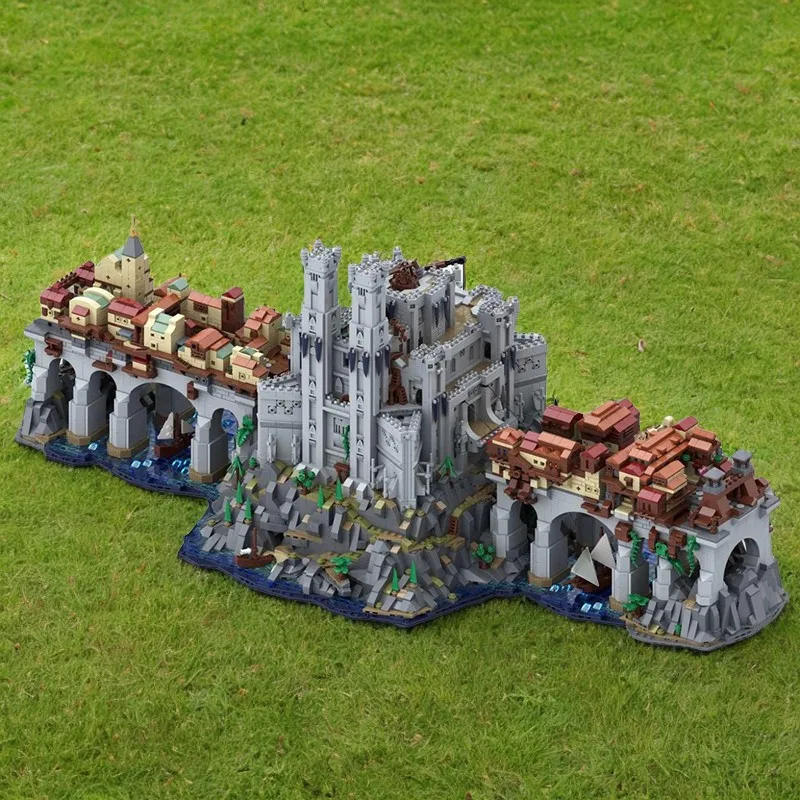9530pcs MOC Wyrm S Crossing Baldurs Gate 3 Architecture Model Building Blocks Construction Toy Christmas Gifts Education Brick