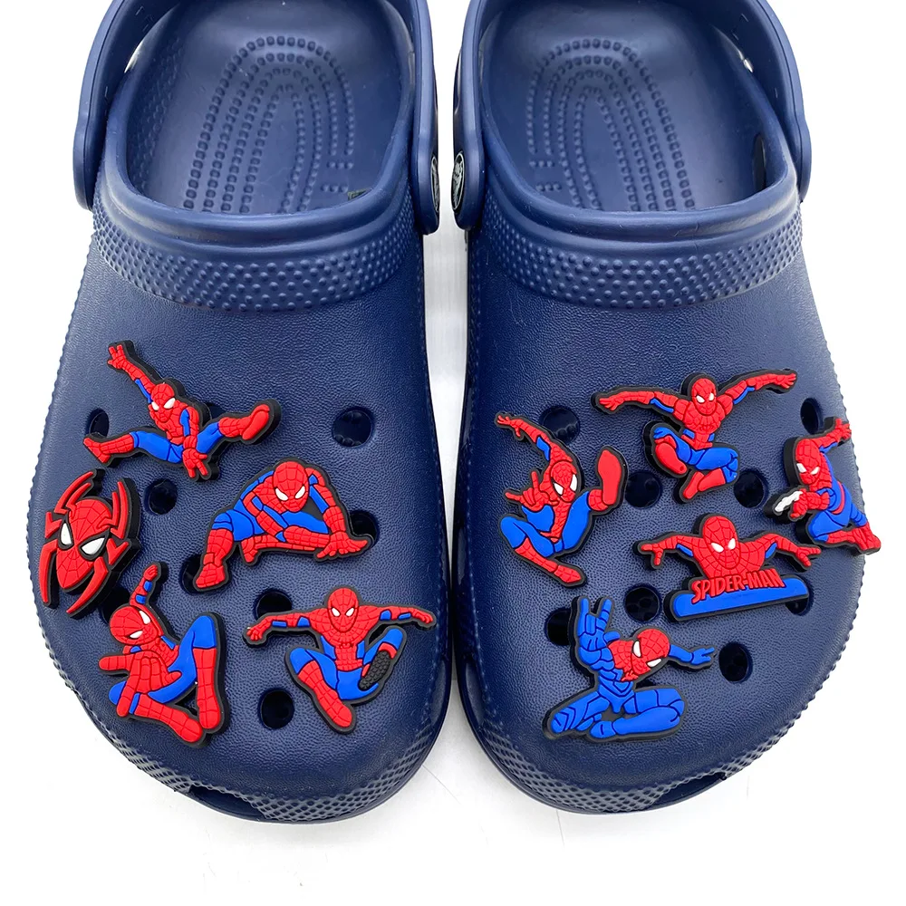 27Pcs Superhero Character Shoe Charms For Slides Sandals DIY Custom Accessories Soft PVC Clog Shoe Decor Removable Wholesale
