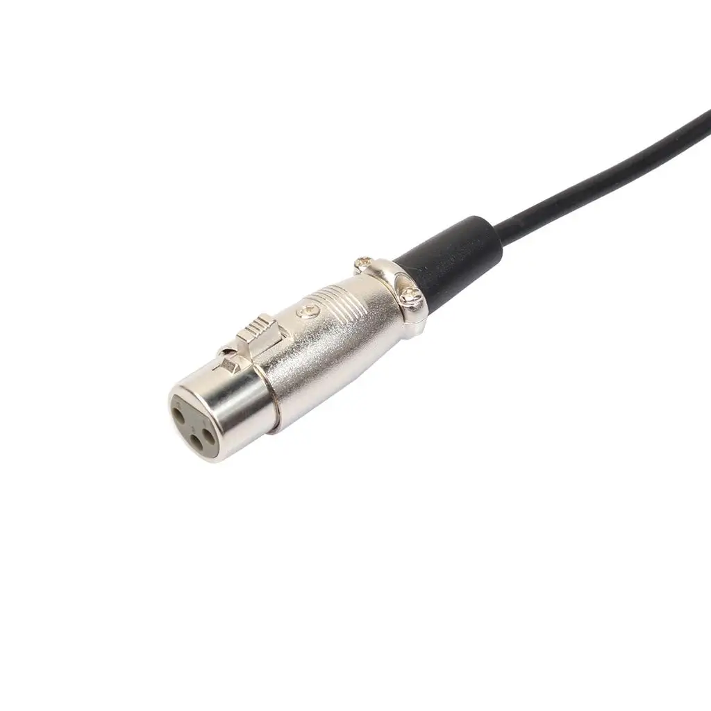 Black XLR Female Plug to 3.5mm Male Microphone Cable Flexible Audio Cord for Studio Karaoke Mixing Console