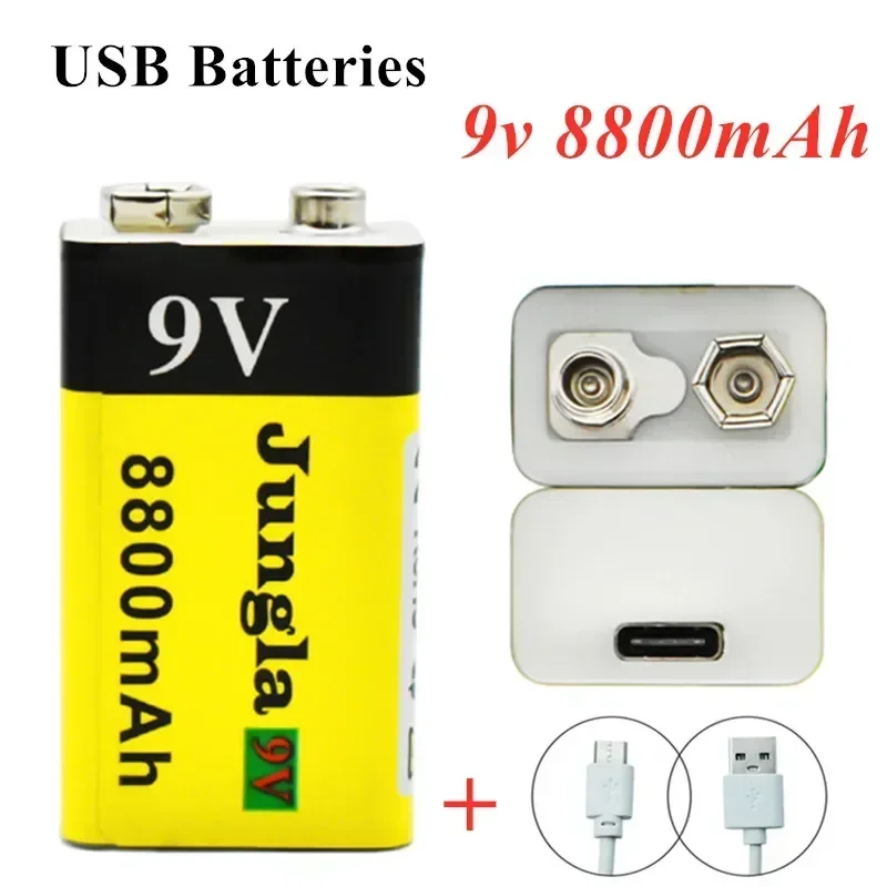 

9V 8800mah Li-ion Rechargeable Battery Micro USB Battery 9V Multimeter Microphone Toy Remote Control KTV Mobile Power Supply