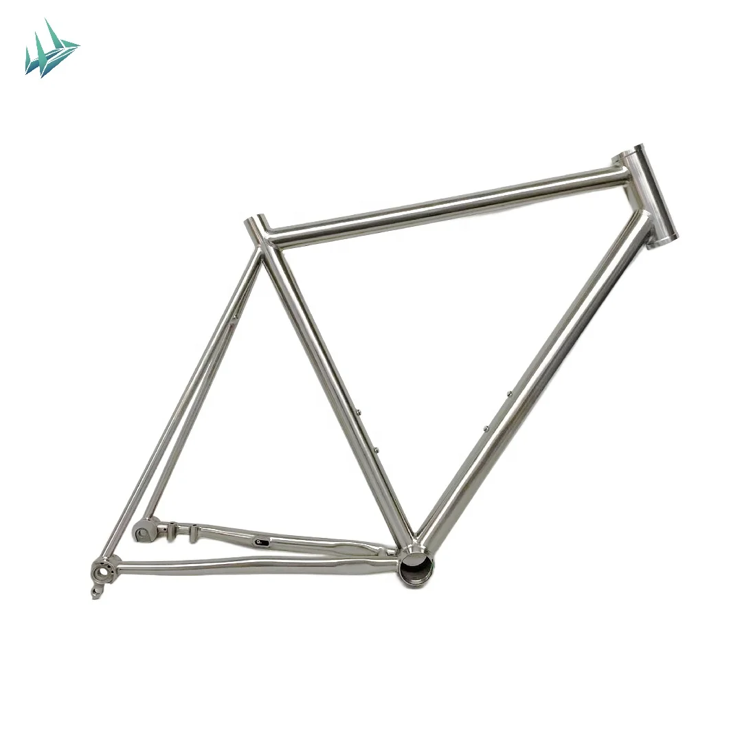 Hot Selling Superlight Custom 700C TItanium Road Bike Frame Full Internal Cable Routing Frameset With Butted Tubes
