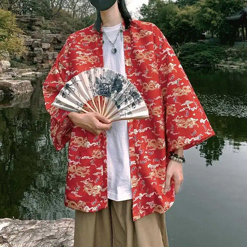 

Новая летняя солнцезащитная одежда в китайском стиле для мужчин и женщин: кардиган-ханьфу с открытым воротником в национальном стиле Тан