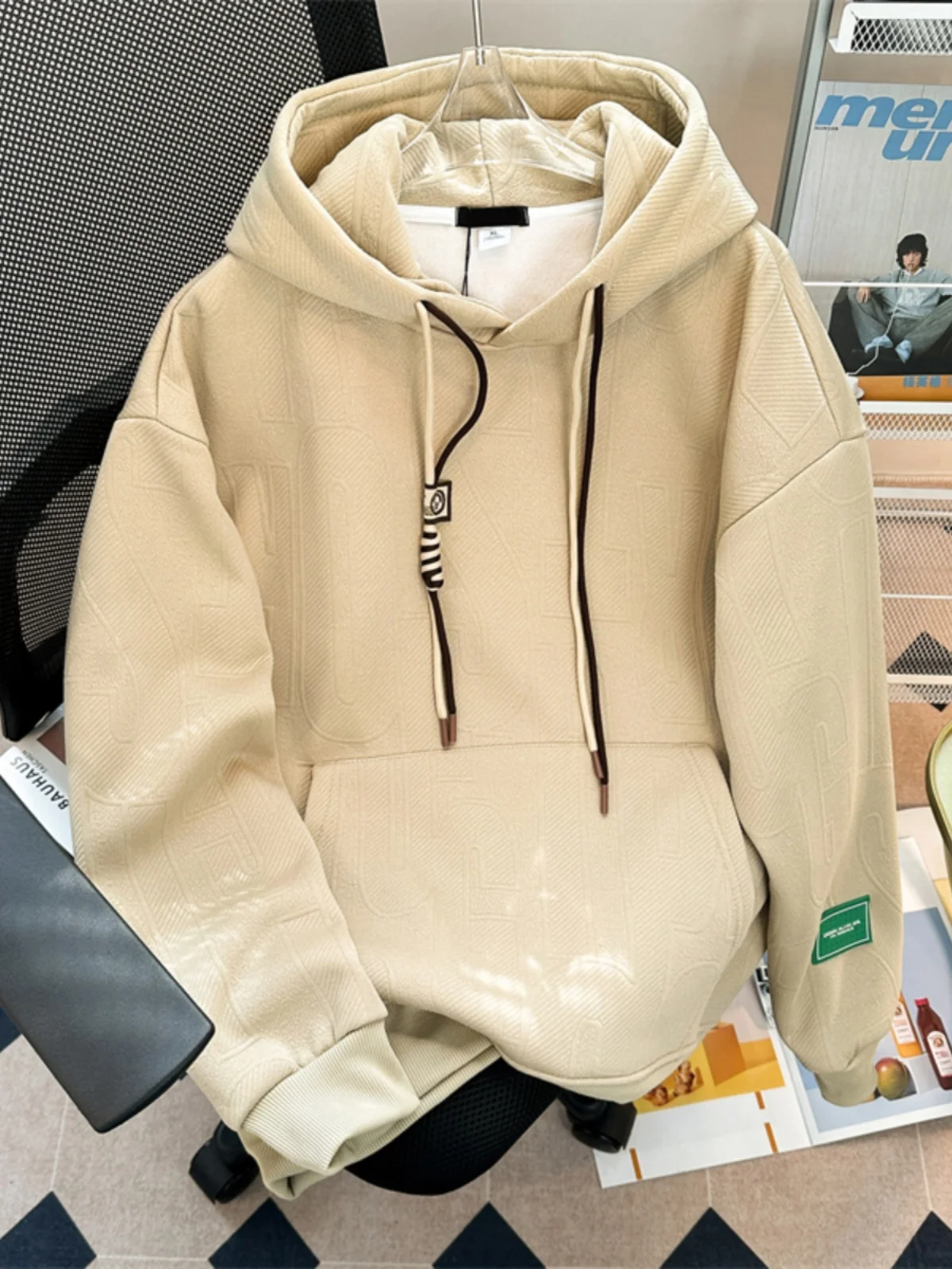 

Мужская толстовка с капюшоном и шнурком в стиле хип-хоп, американский стиль, весна-осень, свободный крой, модный бренд, парная куртка, повседневная уличная одежда