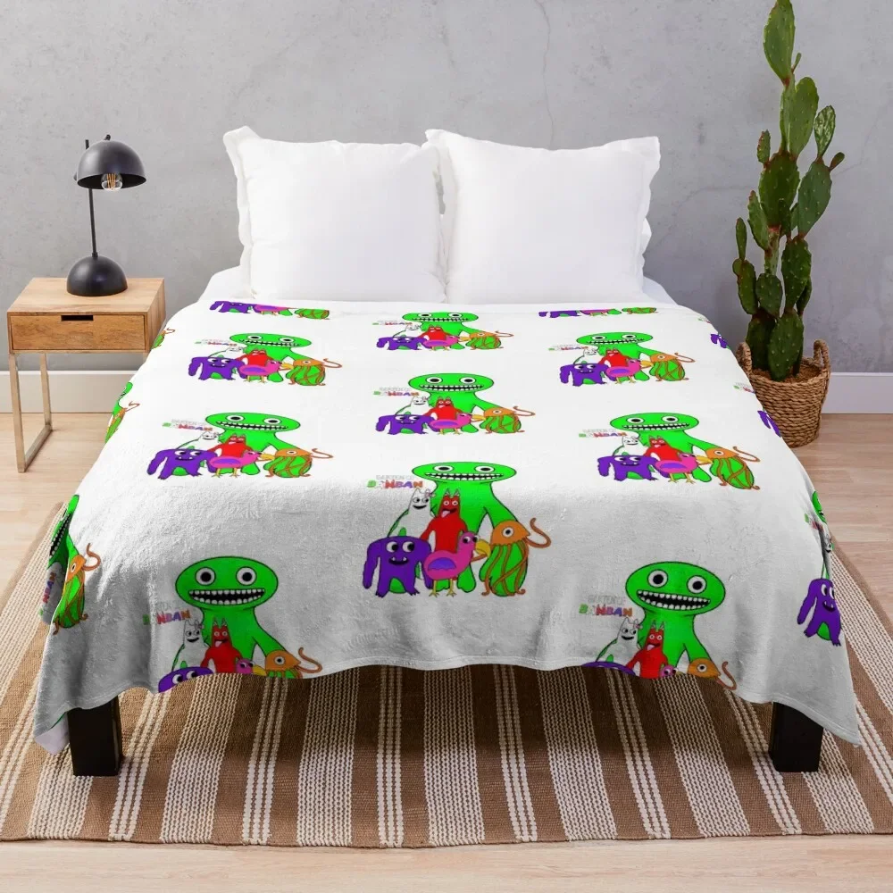 

Garten of banban group all characters! Throw Blanket Foldable Soft Warm Blanket for Outdoor Use