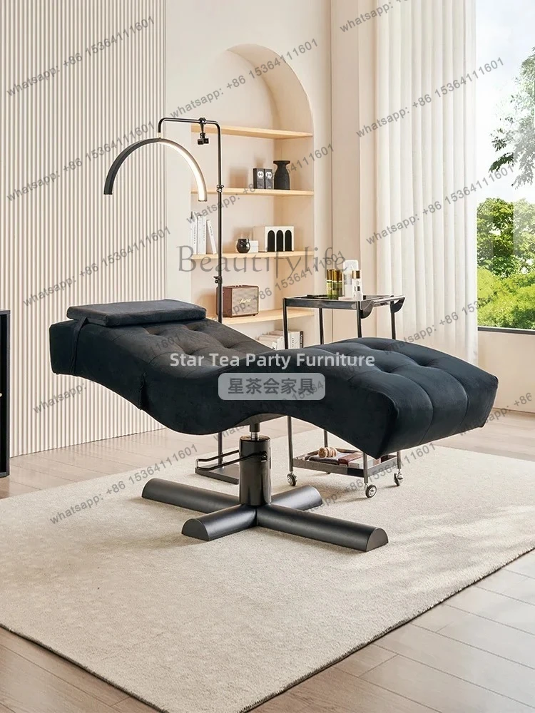 Beauty salon special spa massage bed S-shaped eyelash embroidery face bed height head adjustable