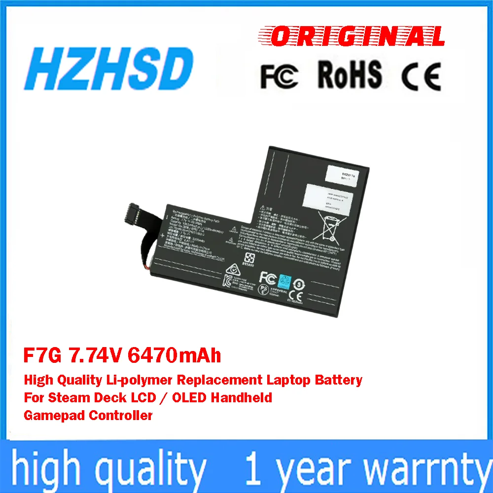 

F7A 7,7 В 5200 мАч F7G 7,74 В 6470 мАч Высококачественная литий-полимерная сменная батарея для ноутбука Steam Deck LCD/OLED ручной геймпад