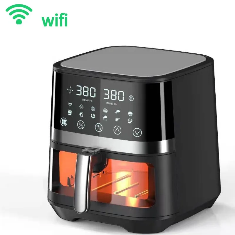 2026 New Model Multi-functional2022 Smart Wifi APP WIFI Function Electric Deep Fryer Household Food Processors Rapid air Fryer