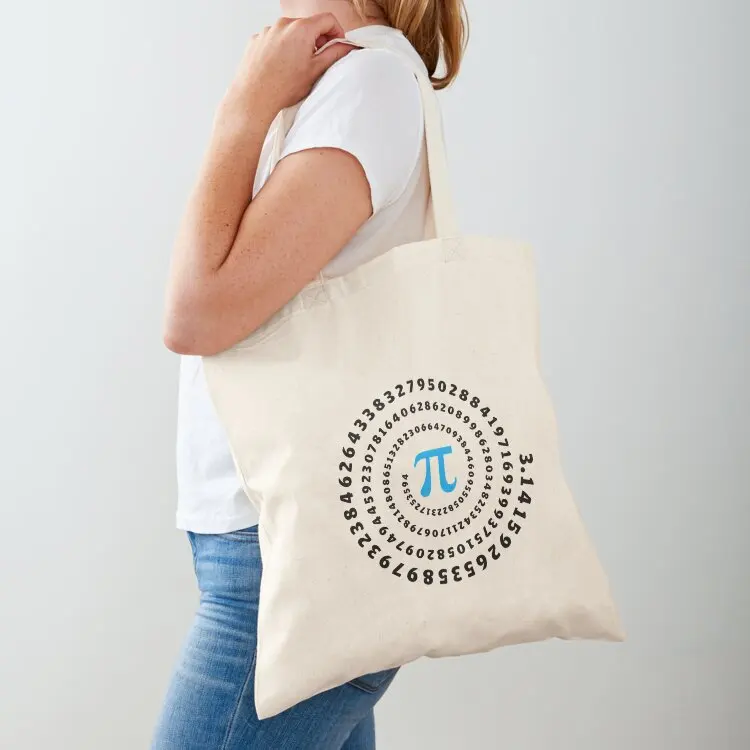 Pi, π, Spiral, Mathematics, Pi Day, Infinity, Tote Bag Big bag women canvas tote bags custom tote bag