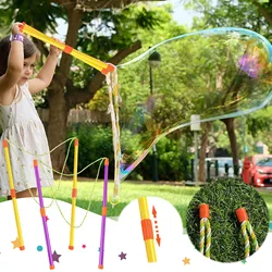 Stage Props Double Pole Bubble Rope Color Giant Bubble Circle Outdoor Garden Toy Big Bubble Stick Outdoor Fun Kids Bubble Tool