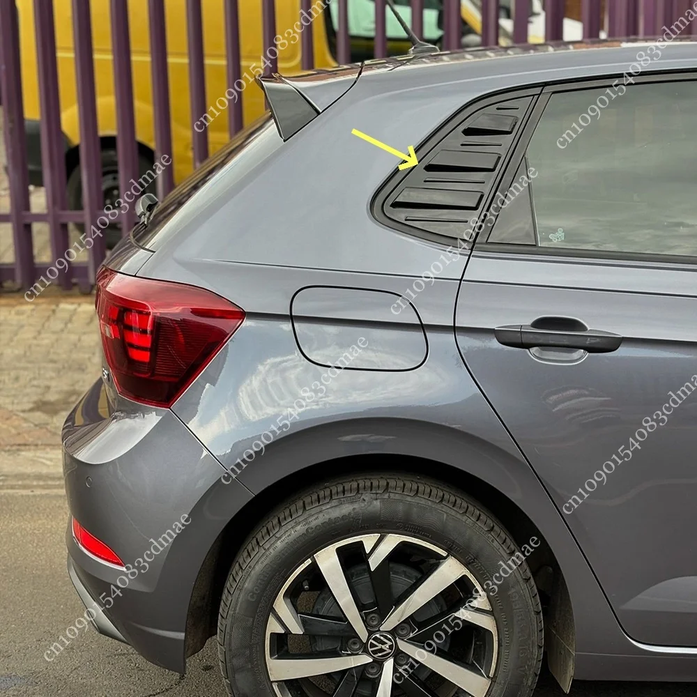 For Volkswagen Polo MK5 MK6 2009-2025 GTI Rline TSI TDI TGI 2pcs Rear Window Shutter Cover Louver Stickers Decoration Bodykits