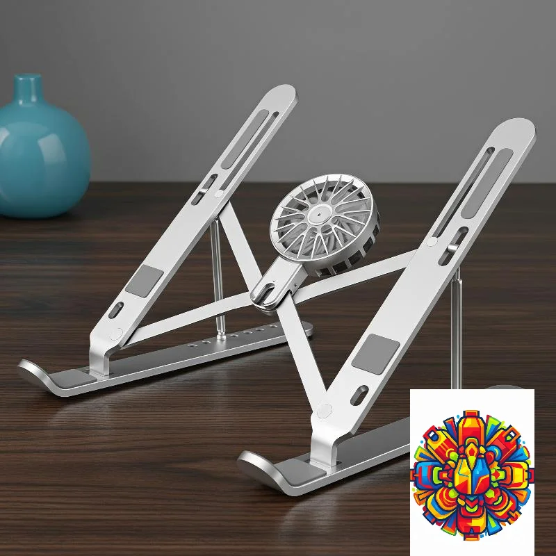 Tablet Stand Laptop Stand Notebook Holder Portable Aluminum Alloy Laptop Cooling Holder Fan Portable Laptop Cooling Holder