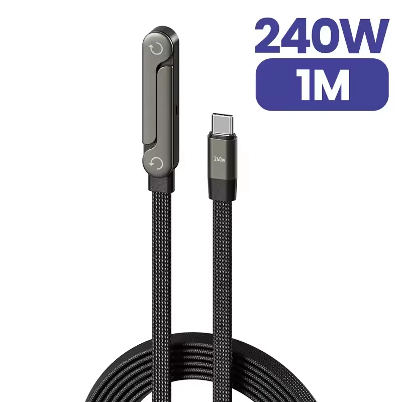 240W Elleboog USB Type C naar USB C-kabel PD Snelle oplaadkabel Type C Draad Telefoonstandaard voor iPhone 17 16 15 Xiaomi Samsung Huawei