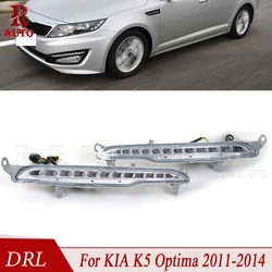R-AUTO For Car DRL Car Front Bumper Lamp LED Daytime Running Light Assembly Fit For KIA K5 Optima 2011 2012 2013 2014 Car Light