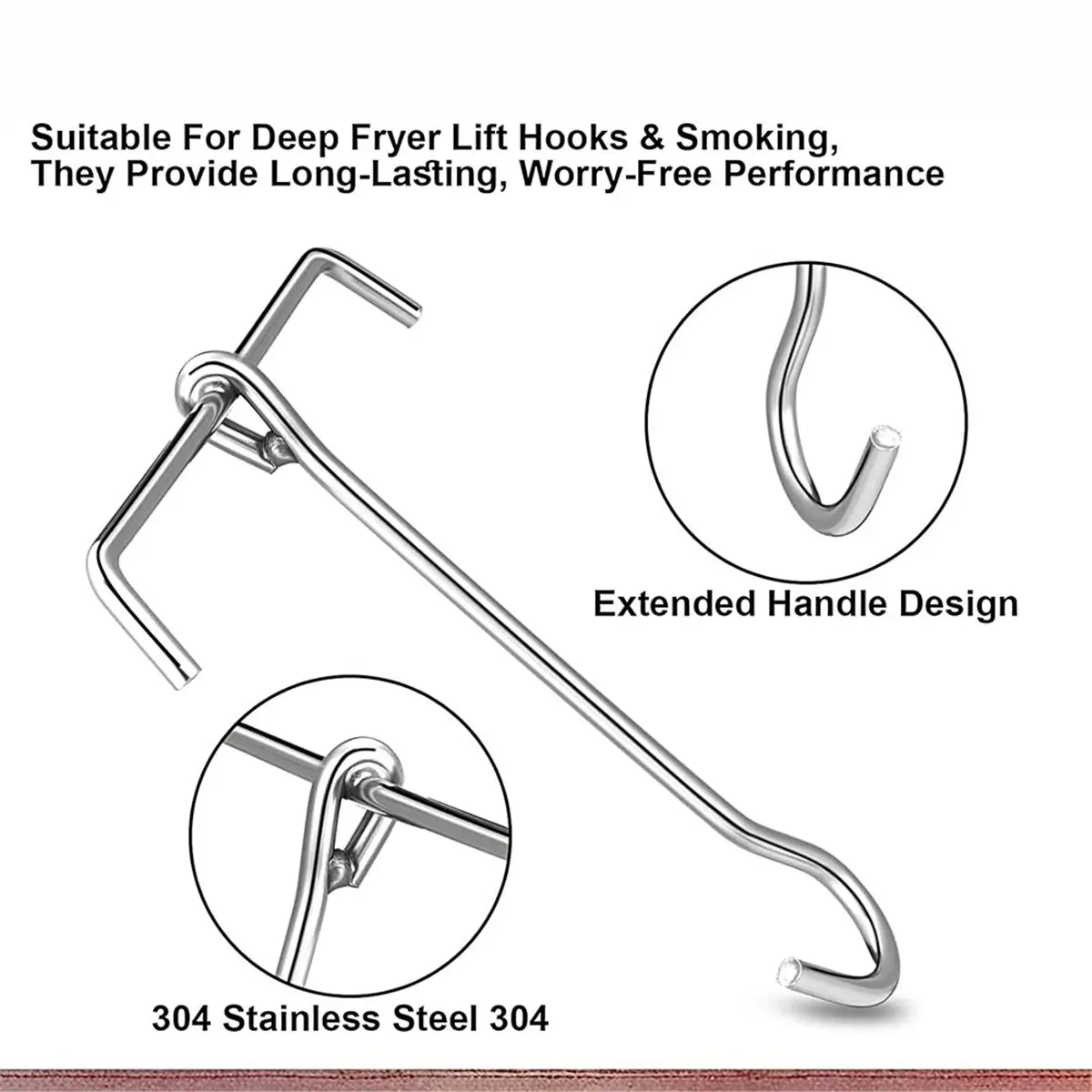 Turkey Fryer Hanger Stainless Steel Holder Fryer Hook for Thanksgiving Kitchen Restaurant Fried Food Poultry Meat