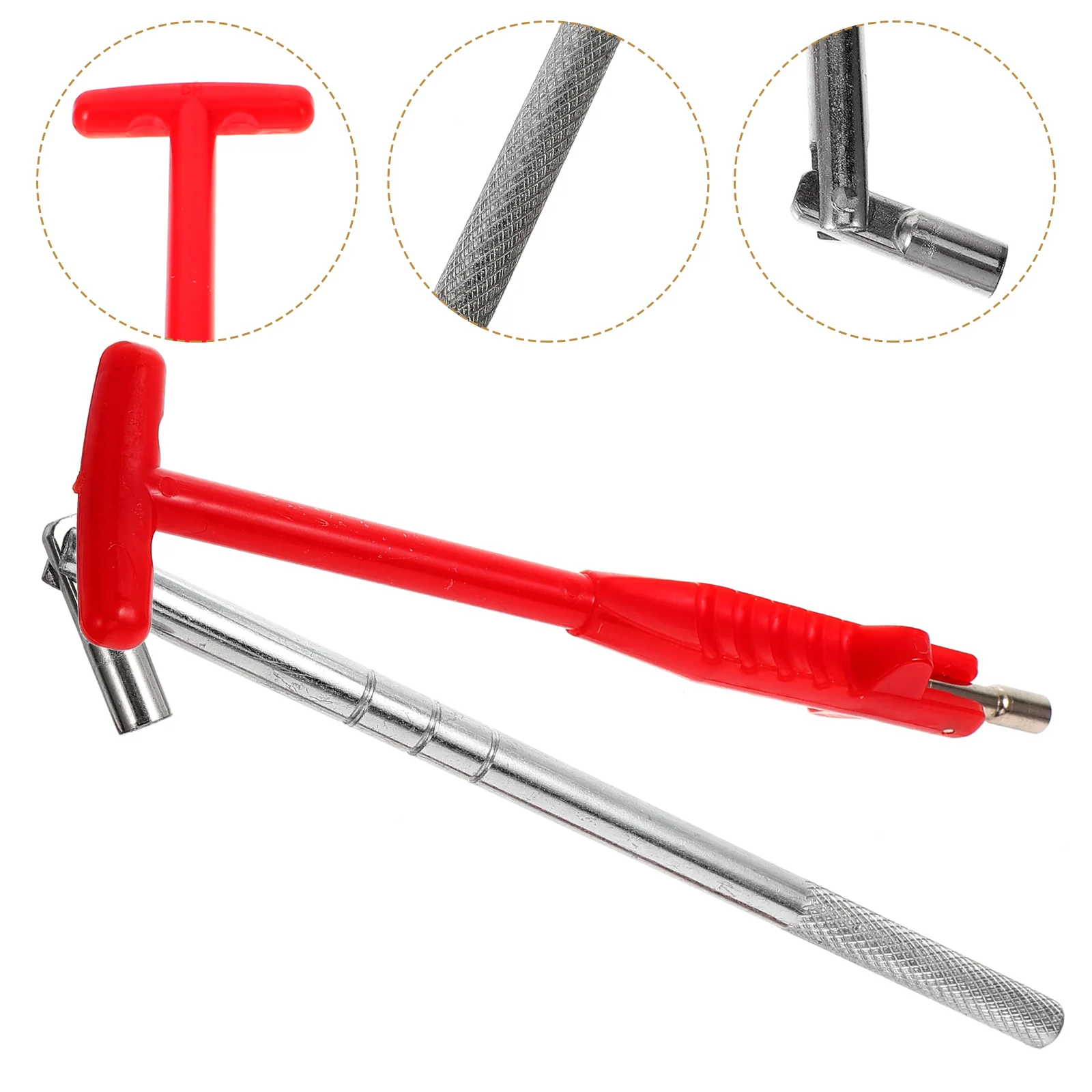 

2 Pcs Valve Lever Stem Remover Wrench Puller Tool Plastic Small Valves Core Removal Reusable Repair