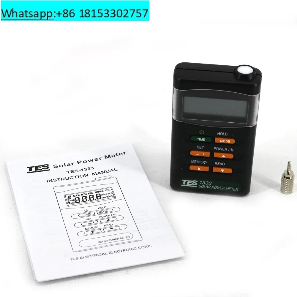 TES-1333 Solar Power Meter with User Calibration Factor Setting Function