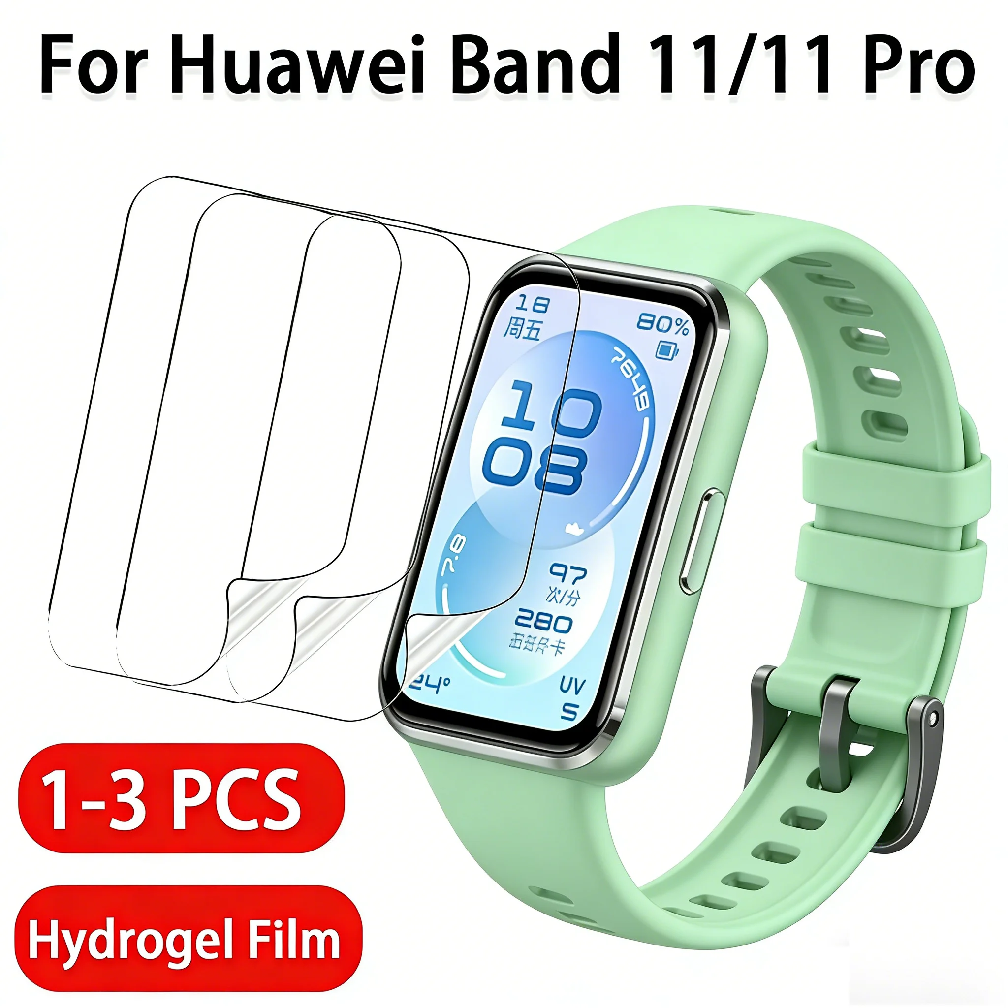 Saubere Hydrogel-Folien für Huawei Band 11 Smartband, weiche TPU-Anti-Kratz-Displayschutzfolien für Huawei Band 11 Pro, Schutzfolie
