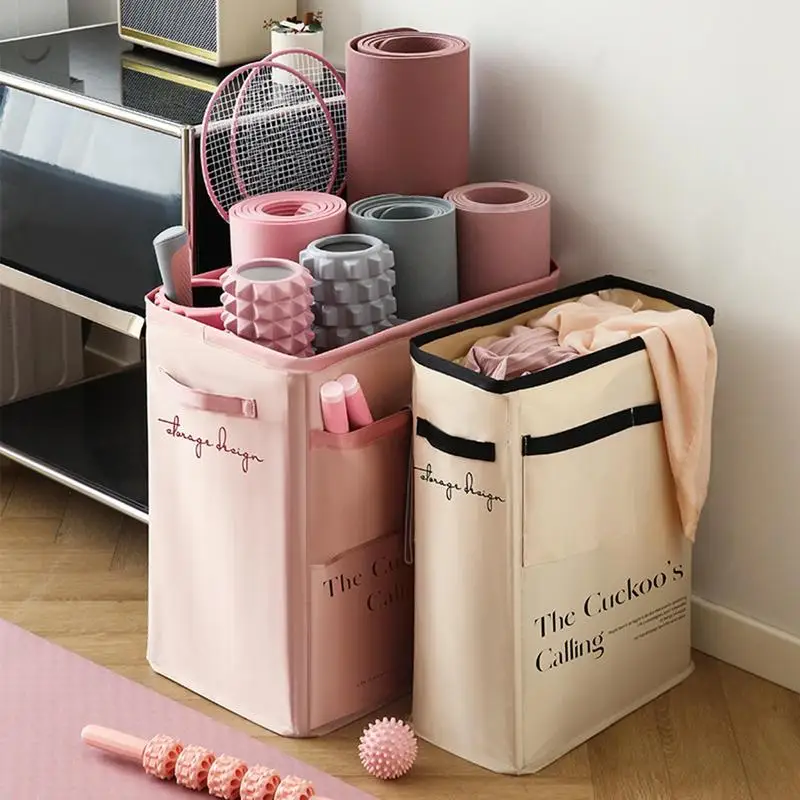 Yoga Mat Basket Workout Equipment Corner Storage Organizer Yoga Mat Holder For Foam Roller Yoga Strap And Resistance Bands