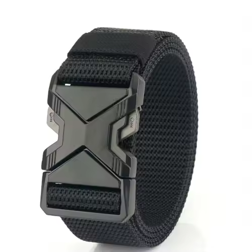 Red Ears Plastic buckle tactical belt men's multifunctional military fan canvas belt outdoor faux nylon training waist belt - Image 5