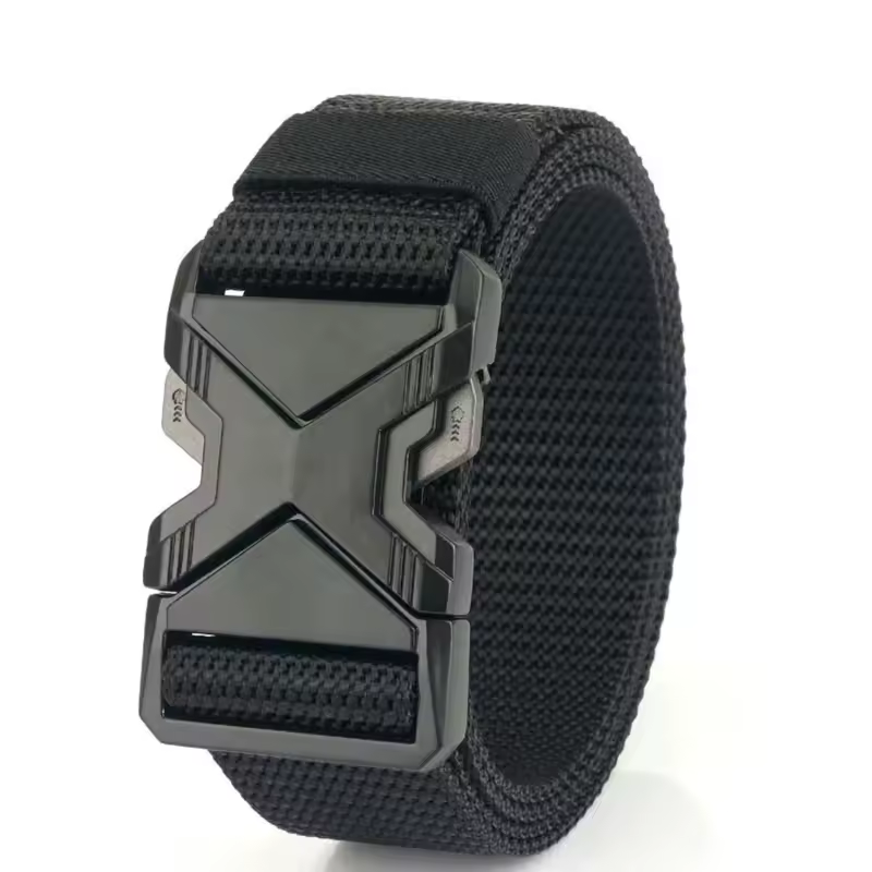 Red Ears Plastic buckle tactical belt men's multifunctional military fan canvas belt outdoor faux nylon training waist belt - Image 5