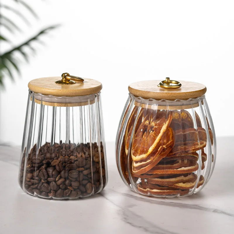

1pc Coffee Beans Containers Kitchen Storage Pots Glass Spice Jar with Lid Sealed Canister Sugar Tea Cans Hermetic Kitchen Jars