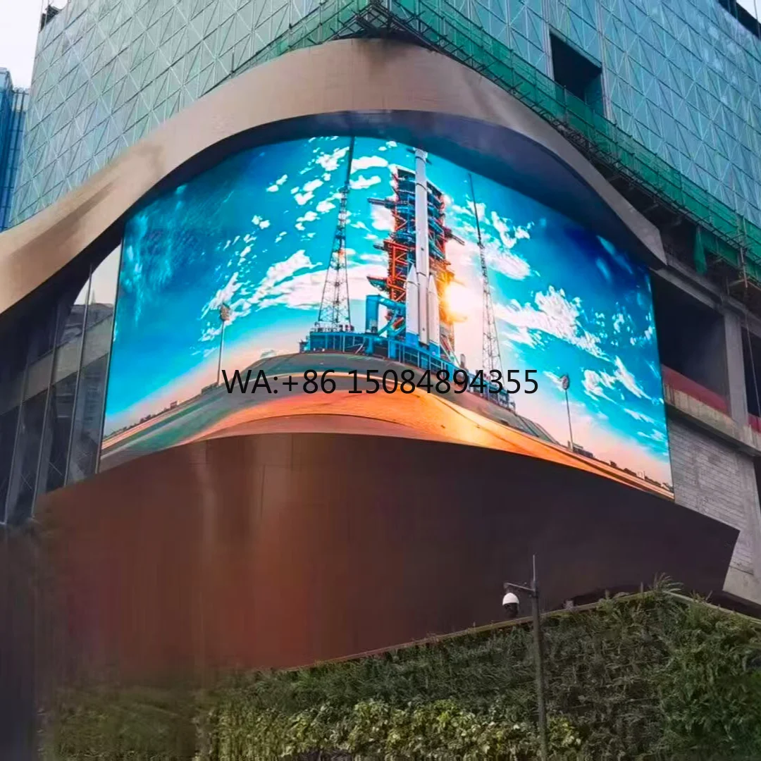 Top Rated Outdoor Full Color P8 IP65 Waterproof Cabinet Sunlight Readable 5000cd Brightness 160 Viewing Angle 3-Year Display