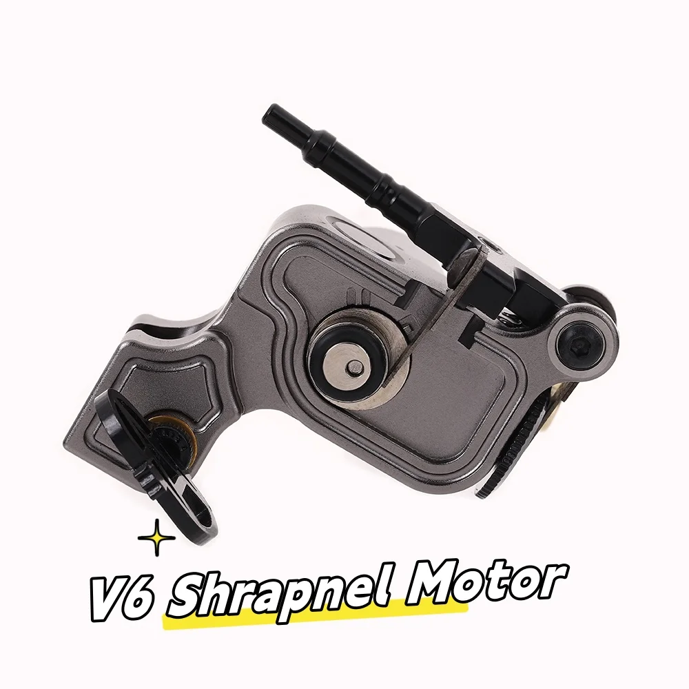Professional Rotary Tattoo Machine 12V/14000Rpm Adjustable Stroke 2.5-5mm Coreless Powerful Motor V6 Shrapnel Tattoo Machine