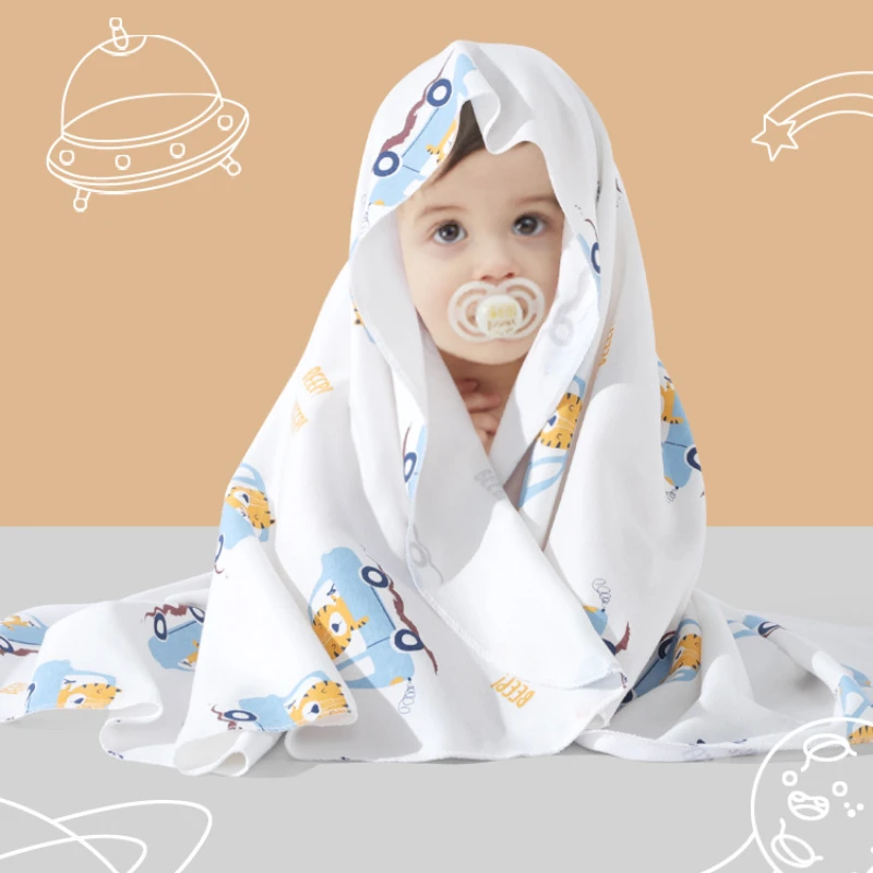 Baby Sleeping Bag Spring Autumn Thin Section Cotton Newborn Cartoon Animal Sleeping Bag Washable Kids Thin Section Wrap Blanket