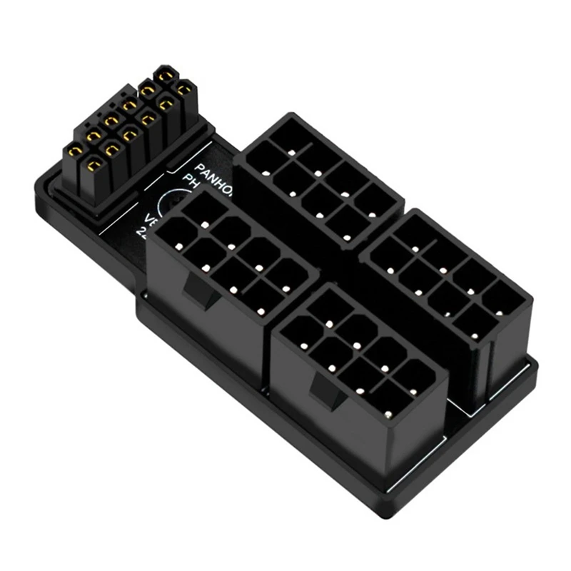 

Для видеокарты RTX 4090 4080 ATX3.0 4X8pin 12 + 4Pin адаптер питания Угловой коннектор на 180 градусов для кабеля питания