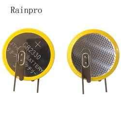2PCS CR2330 button battery 3V lithium battery Vertical battery with solder leg pins CR2330