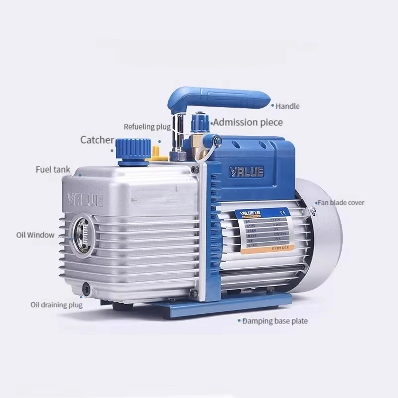 Portable Mini Rotary Vane Vacuum Pump FY-1H-N 2PA Ultimate Vacuum Tool For Refrigeration HVAC Maintenance & Laminator Use