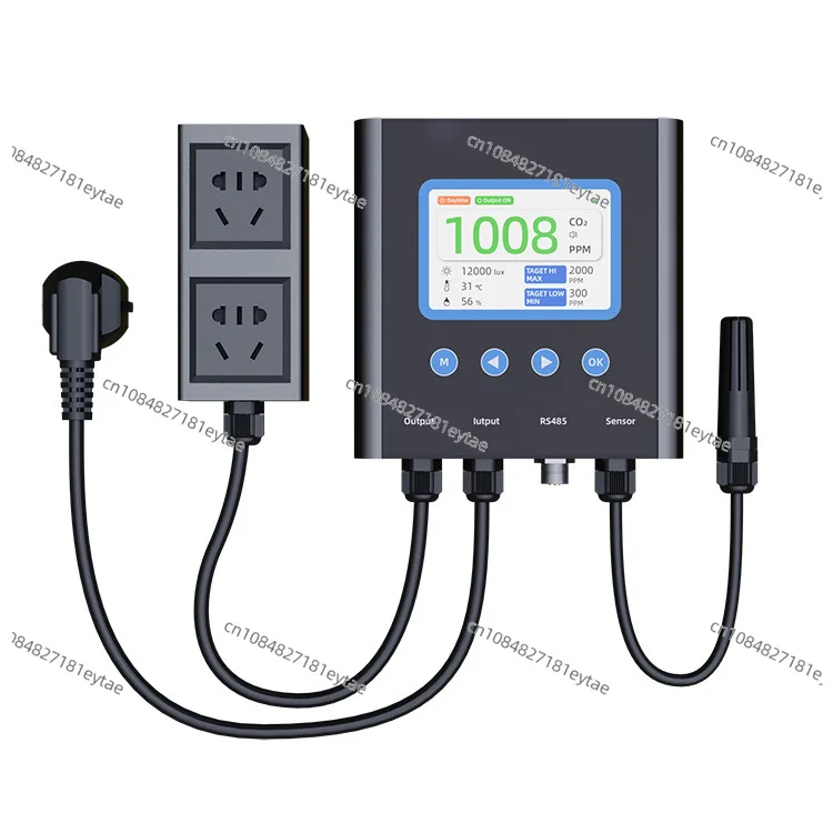 Industrial temperature and humidity dual-channel carbon dioxide NDIR controller CO2 high-precision agricultural greenhouse