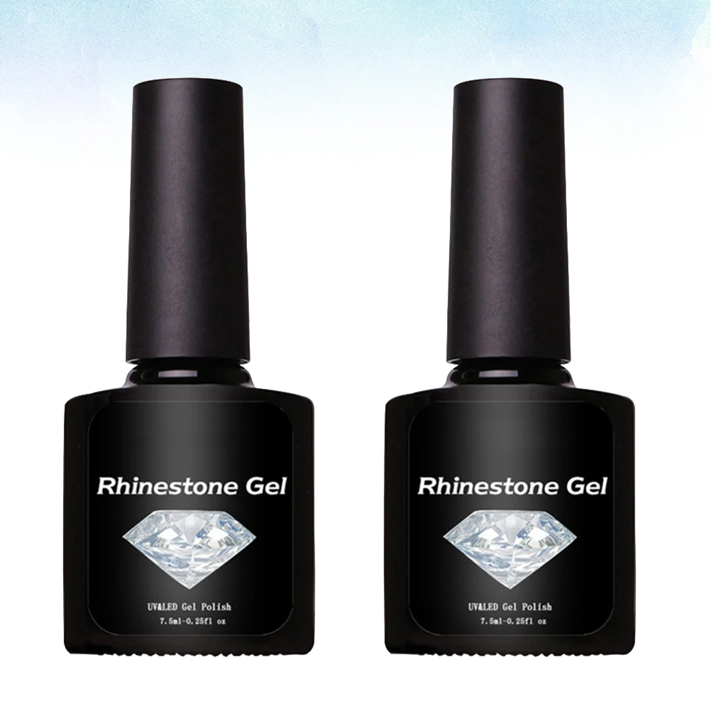 

2 шт., набор клеев для ногтей, сильная фиксация, тонкий размер, гель для ногтей, стразы, стразы, украшение для ногтей, клей, маникюрный инструмент для дома
