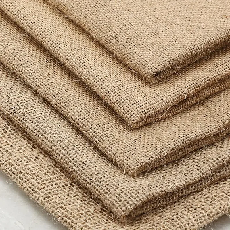 Jute Fabric High Density By The Meter for Bags Curtains Tablecloth Dust Covers Upholstery Diy Sewing Breathable Fine Soft Cloth