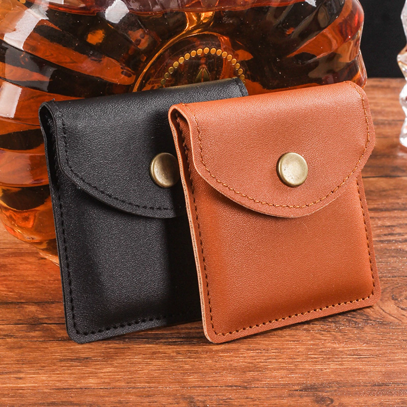 1pc, Ashtrays, Pocket Ashtray, Pouch Leather Premium Portable Ashtray, Outdoor Butt Disposal Bag, Cool Travel Ashtray
