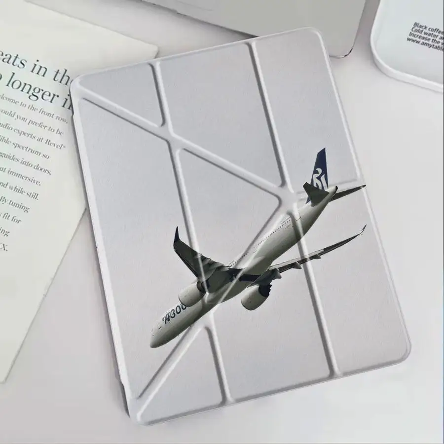 

Grey Air Plane Gliding Holder Cover Tablet Case For iPad Pro 2025 Pro 11th 10th 9th 8th 7th 12.9inch Air 4 5 M3 M2 1 2 M4 11inch