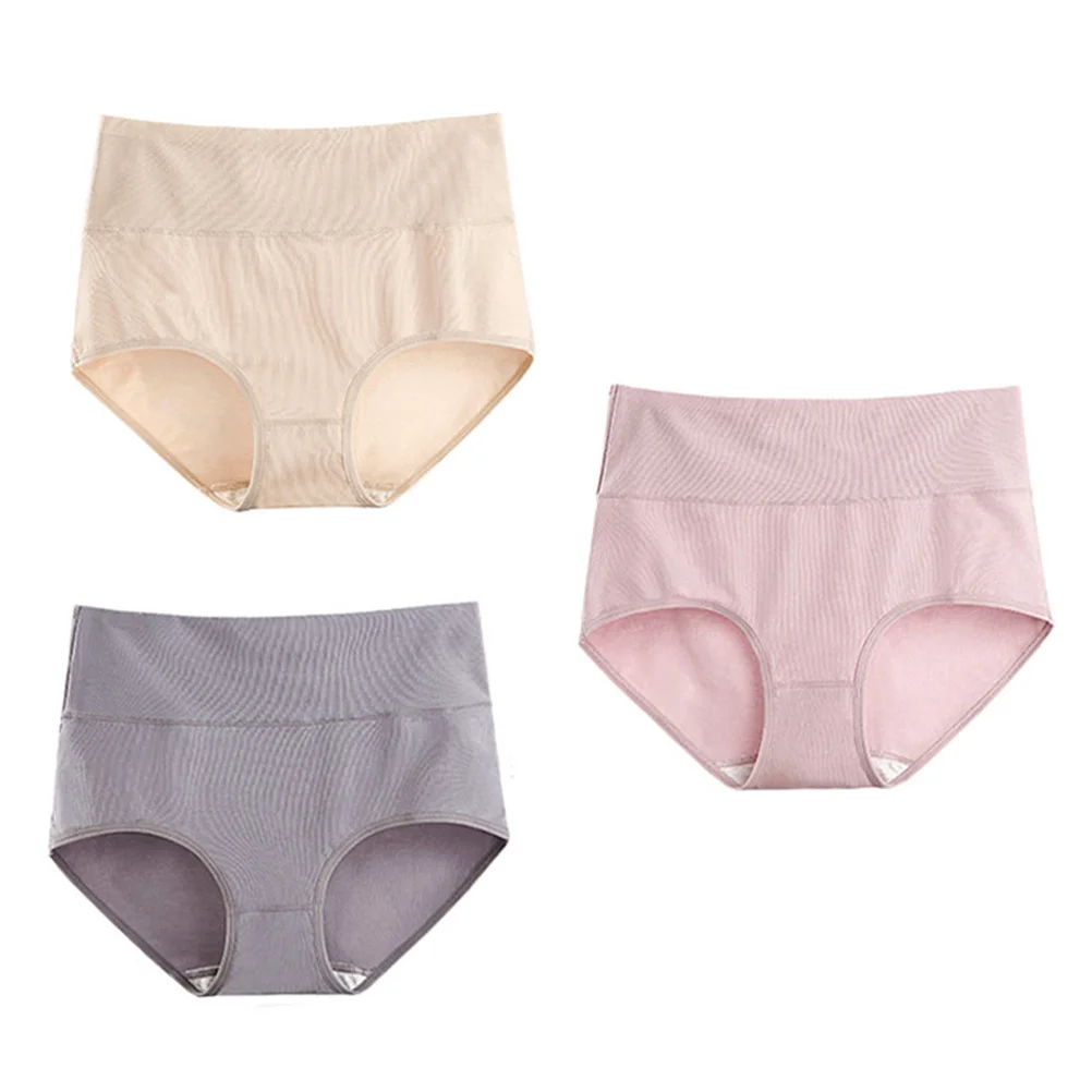 

3pcs High Waist Women Underpants Tummy Control Panties Butt Lifting Shapewear Body Sculpting Underwear For Daily Wear Postpartum