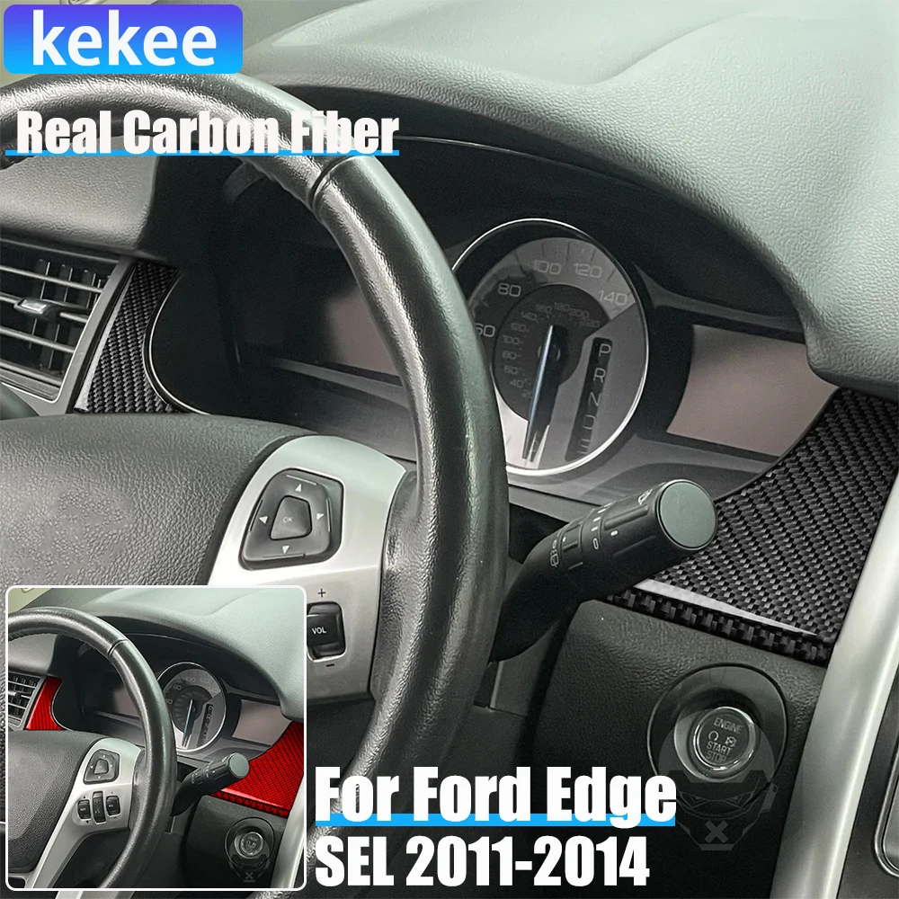 

Автомобильные аксессуары из настоящего углеродного волокна, декоративная накладка на спидометр, мягкая наклейка для Ford Edge SEL 2011 2012 2013 2014