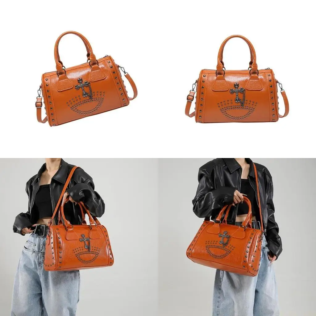 

X90D женская сумка через плечо большой вместимости с дизайном черепа, сумка со съемным ремешком, сумка с черепом в стиле панк