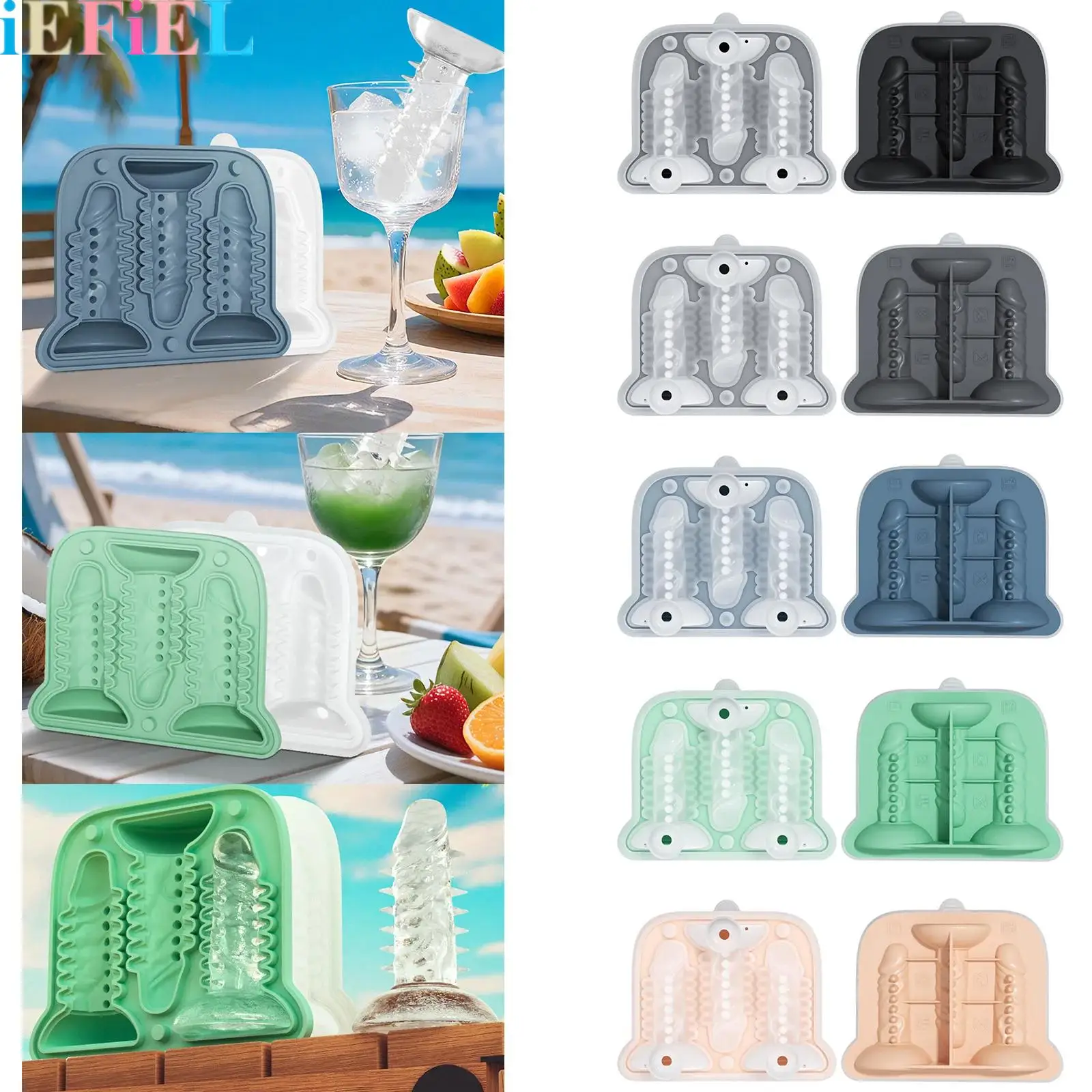 

Food-Grade Silicone Ice Cube Tray Mold with Lid for Whiskey Cocktails Juice Drinks Beverage Crafting Accessories