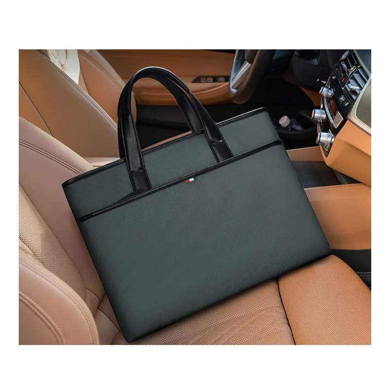 Men's Business Briefcase Wear-Resistant Laptop Notebook Computer Bag Document Handbag for Office Commuting Travel