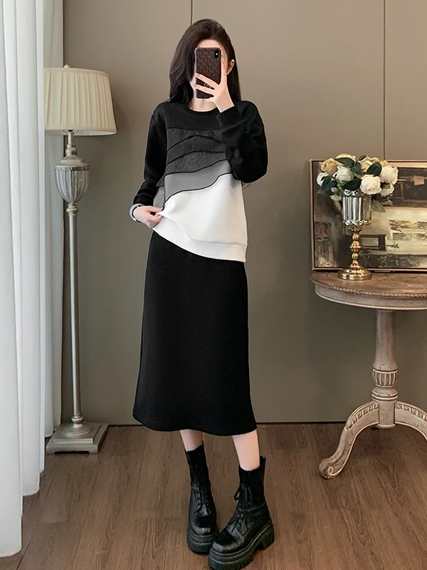 la-chapelle-ensemble-de-vetements-de-sport-decontractes-femmes-ample-patchwork-sweat-jupe-automne-hiver-nouveau-design-sens-deux-pieces-costume