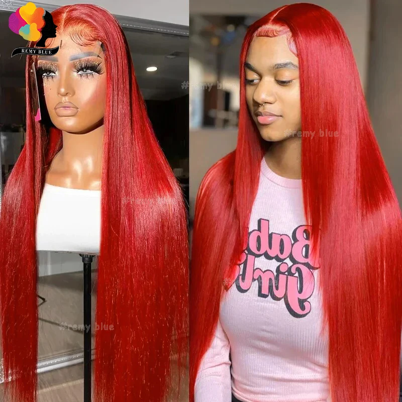 Straight 13X6 Hd Lace Front Pruik Human Hair Pruiken 99j Rood Bordeauxrood Gekleurd Transparant Pre Tokkelkant Frontaal Menselijk Haar Pruiken