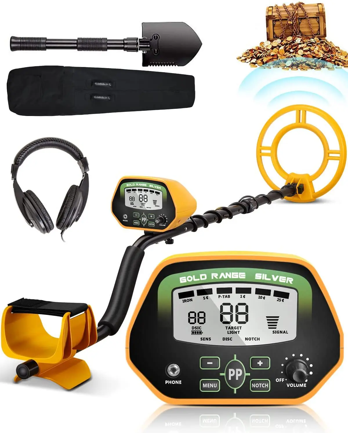 High sensitivity archaeological exploration Gold and silver copper coins metal detector Handheld  waterproof gold detector