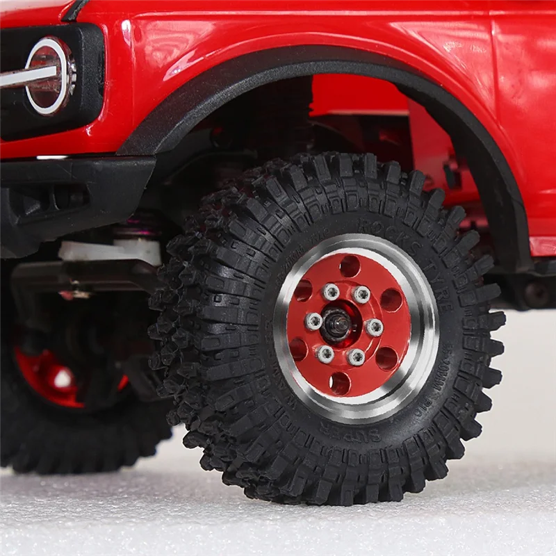 

BEDW-4Pcs 55 мм 1,0 дюйма металлическая шина с замком для 1/18 1/24 RC гусеничного автомобиля TRX4M SCX24, обновленные детали, аксессуары