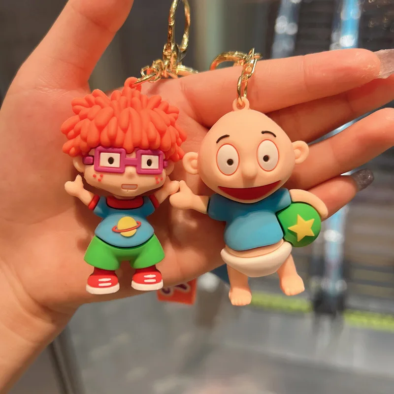 Anime Kawaii Rugrats in Paris Naughty Soldier Key Chain Cartoon Character Cute Pendant Hanging Car Gifts