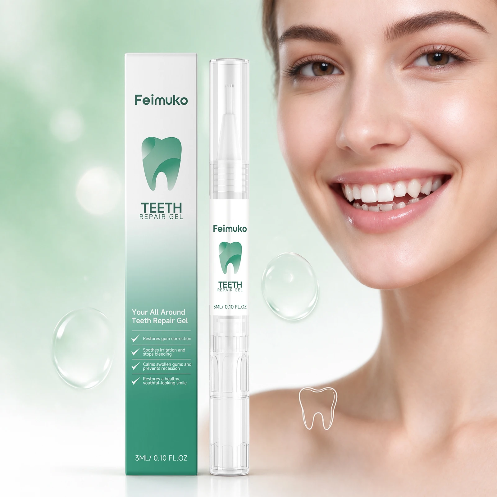 Teeth Repair Gel Pen Teeth Stain Tartar Remover,Anti-Cavity Whitening Teeth Gum Protect Gel Dental Hygiene Oral Care Tool