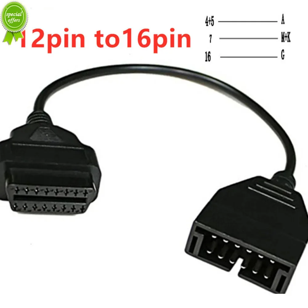 

2024 Convertor Adapter Cable Diagnostic Scanner OBD 12 Pin OBD1 To 16 Pin OBD2 Convertor Adapter Cable Diagnostic Scanneer