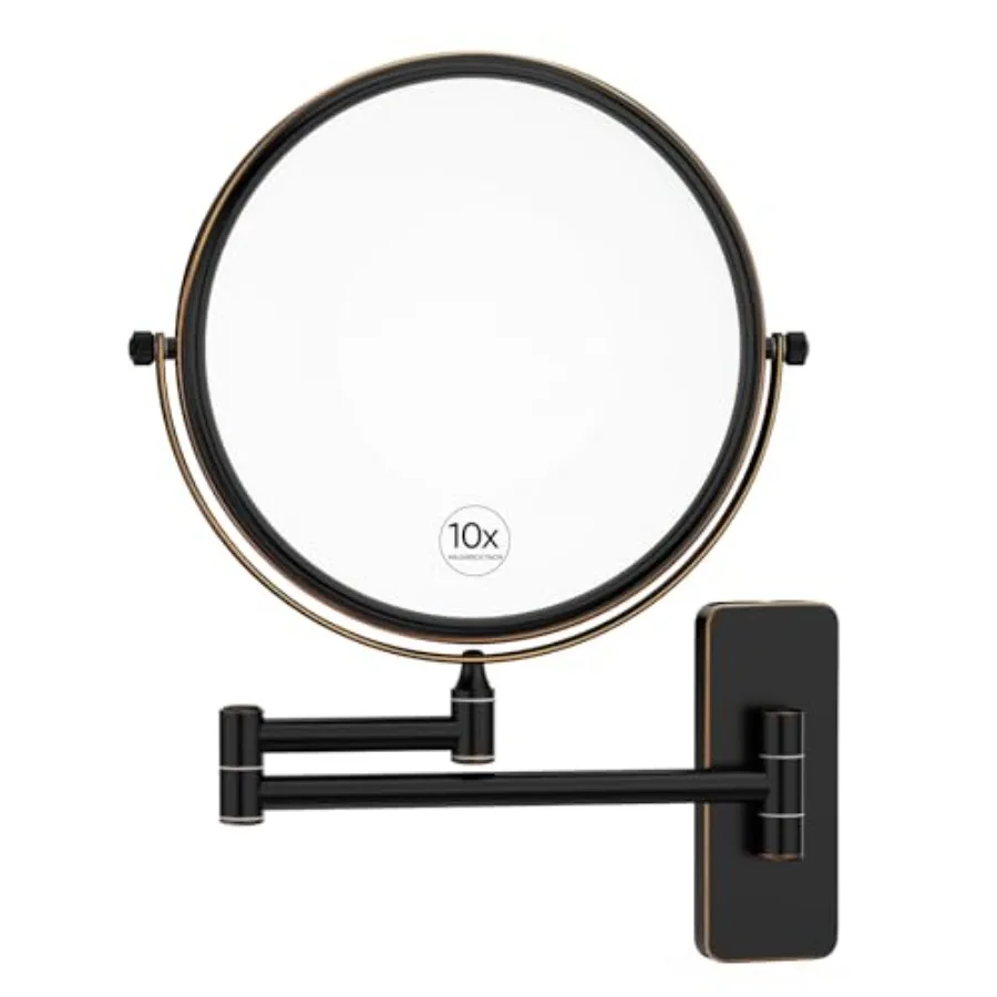 

Зеркала для макияжа Orb 1X/10X с увеличением, настенные, 8 дюймов, двусторонние, с 10-кратным увеличением, для настенного крепления, Oil Ru